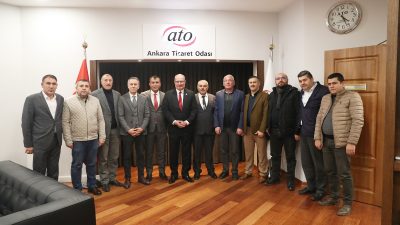 Etimesgut İnşaat Müteahhitleri Dernek  Başkanı Sayın  Baki ÇELEN ve ekibi ATO Başkanı Sayın Gürsel BARAN’ı ziyaret ettiler