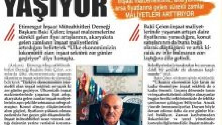 Başkan Baki ÇELEN Müteahhitlerin  ve Sektörün Sorunlarını Dile Getirdi